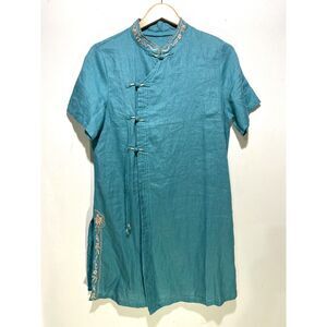Senyu authentic oriental linen Qipao dress embroidery mandarin collar womenS New